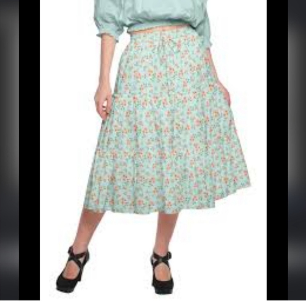 Vintage Cherokee floral print midi skirt
